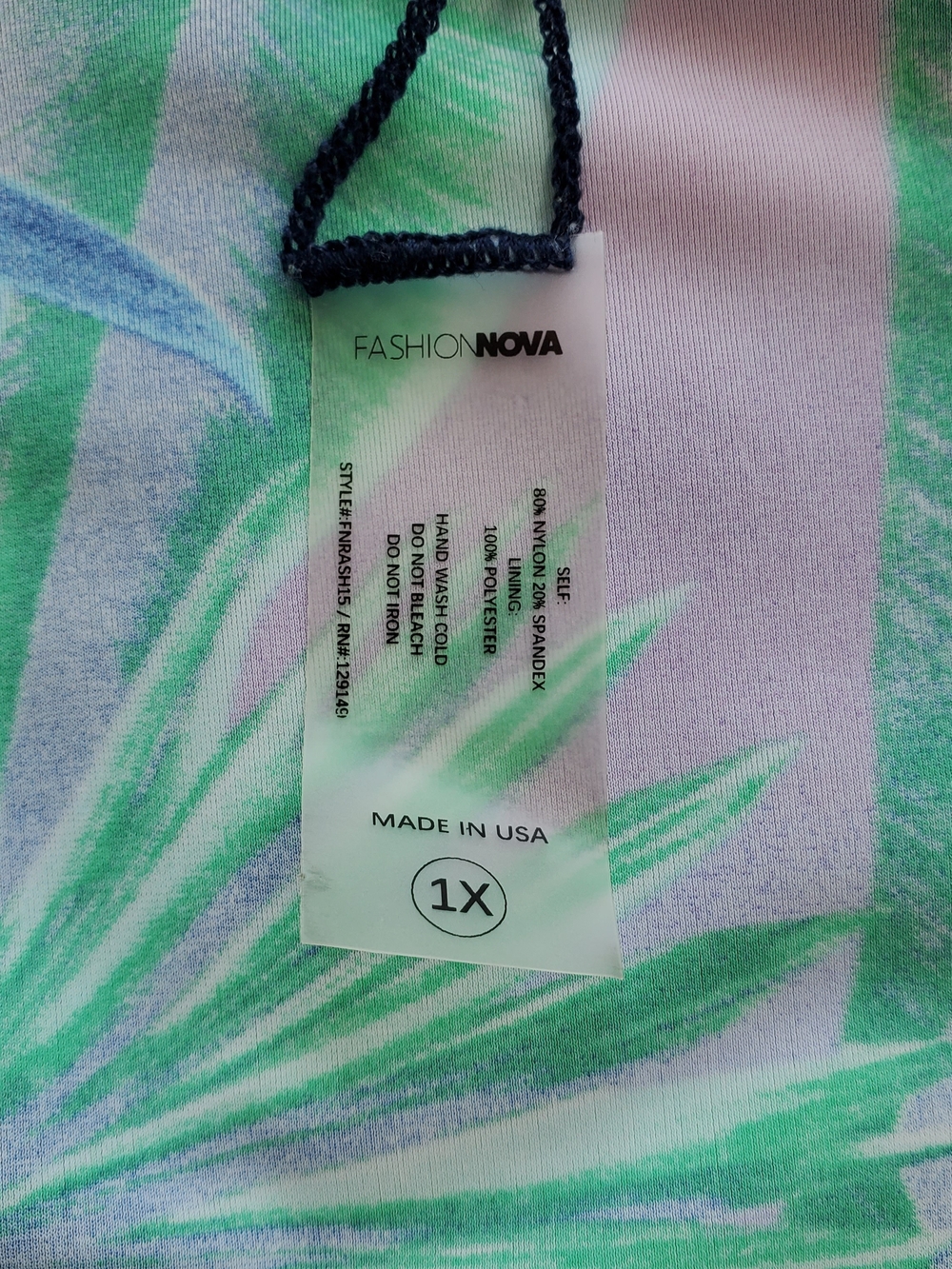 Fashion Nova Women's Swimsuit, Multi color (Size 1X) - Picture 6 of 7